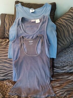 Bundle of Womens Tanks Blue and Gray Women's Tank Tops